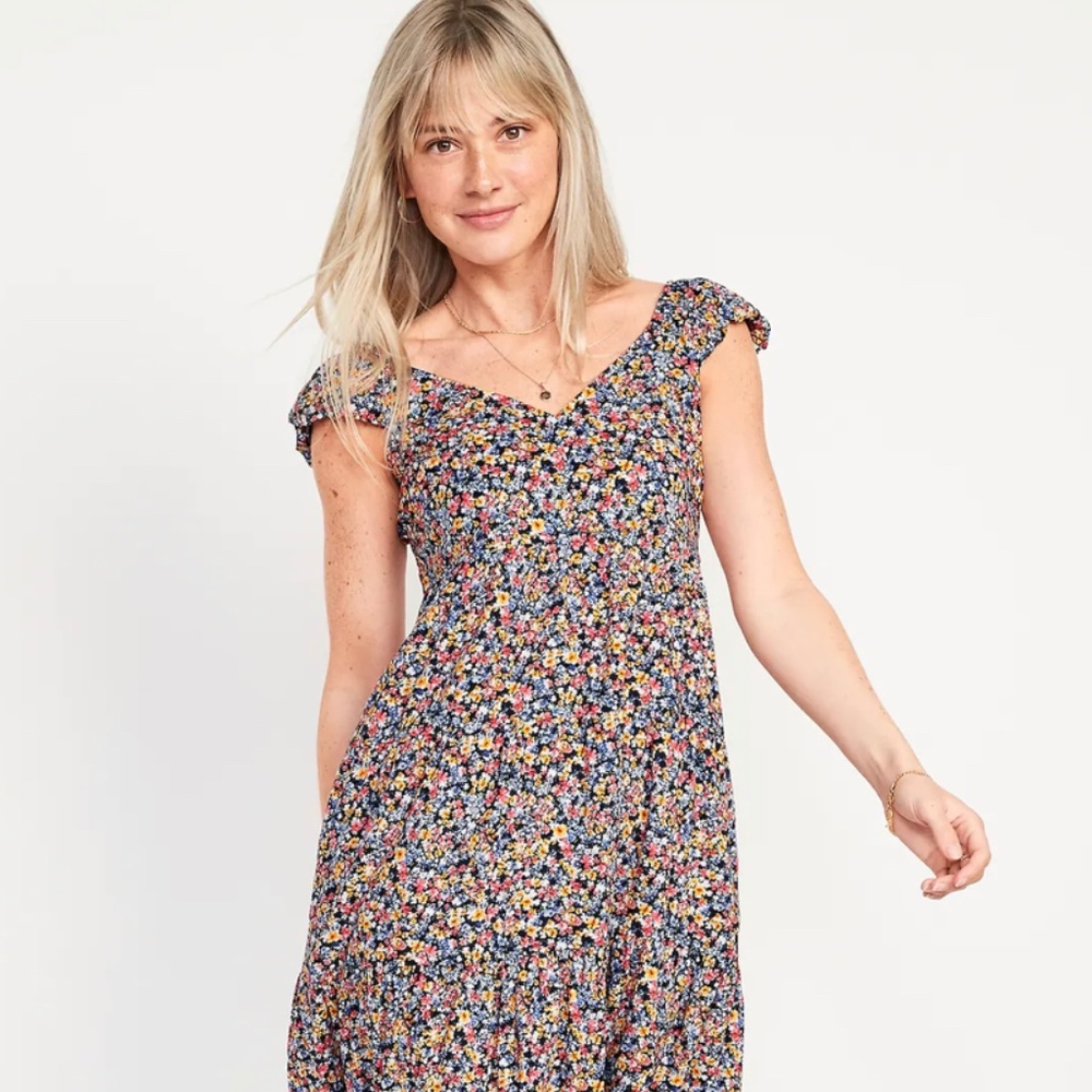 Tiered All-Day Fit & Flare  Maxi Dress